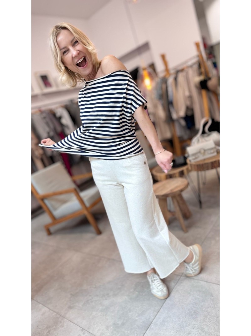 Miniatura produktu Bawełniany T-shirt w granatowo-białe paski Cleo Navy&Bisquit