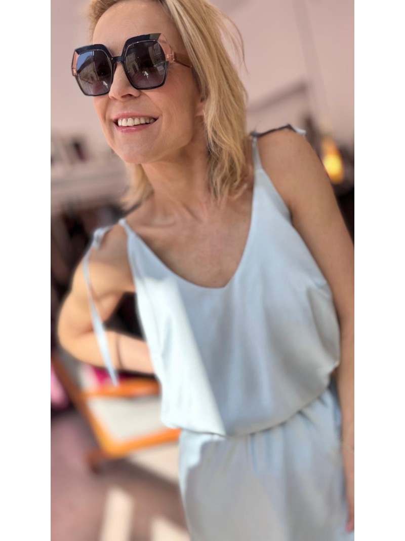 Miniatura produktu Jasnoniebieska Bluzka Top z wiązaniem na ramionach Chiara Light Blue