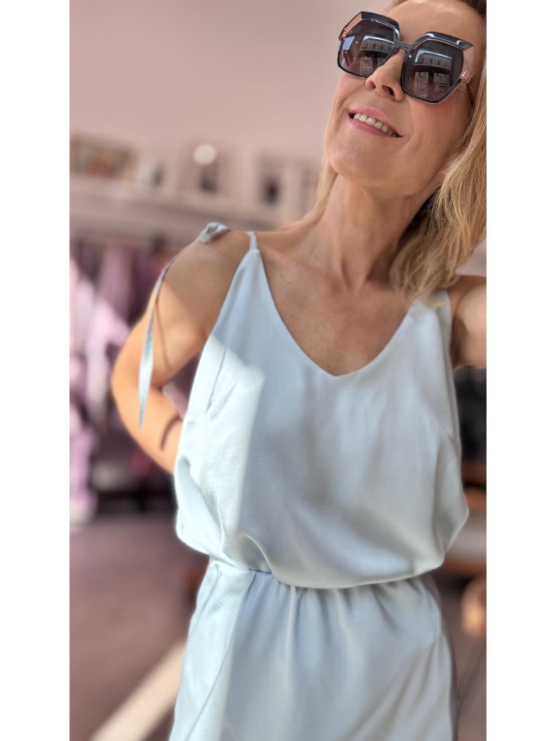 Miniatura produktu Jasnoniebieska Bluzka Top z wiązaniem na ramionach Chiara Light Blue