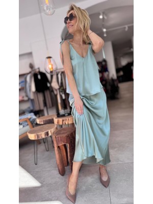 Połyskująca Spódnica midi w kolorze miętowym Soley Mint