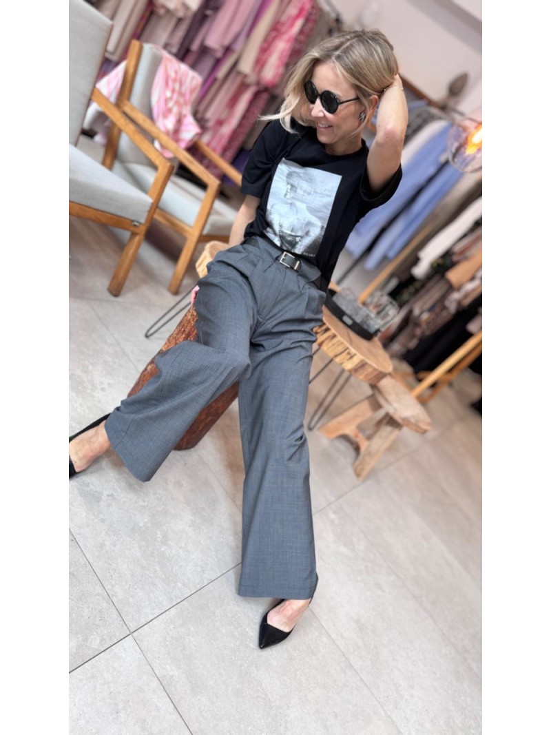 Miniatura produktu Wełniane Spodnie w kratkę z szerokimi nogawkami Donatello Wool&Perennial