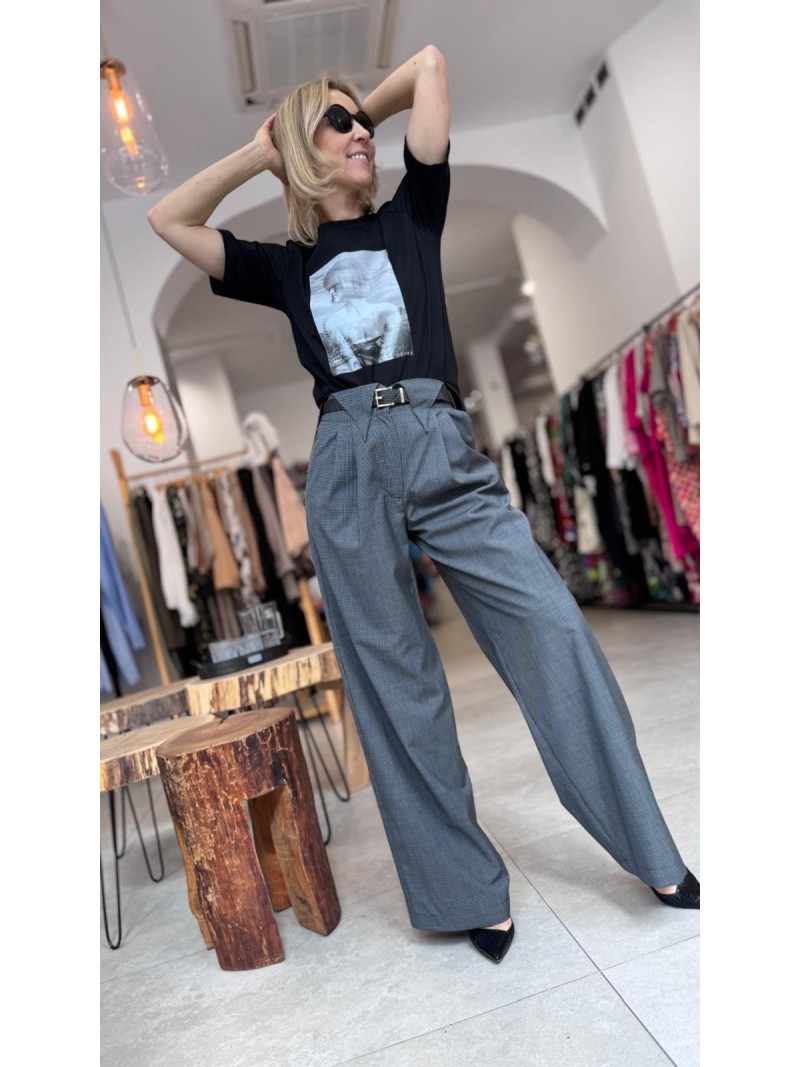 Miniatura produktu Wełniane Spodnie w kratkę z szerokimi nogawkami Donatello Wool&Perennial