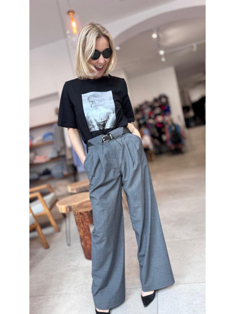 Miniatura produktu Wełniane Spodnie w kratkę z szerokimi nogawkami Donatello Wool&Perennial