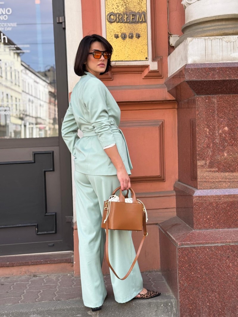 Miniatura produktu Spodnie Culoty z wysokim stanem w kolorze miętowym Mint