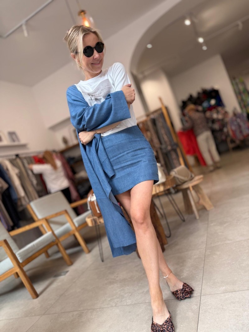 Miniatura produktu Spódniczka Mini z tencelu w jeansowym stylu Rory Jeans