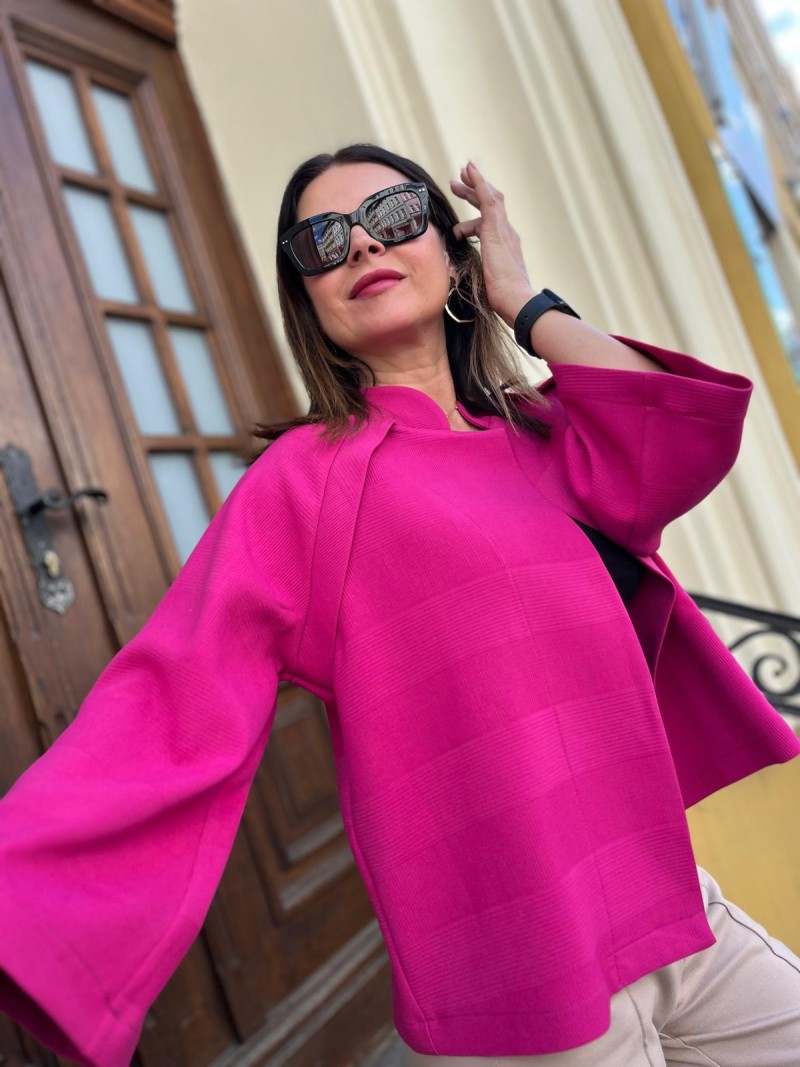 Miniatura produktu Fuksjowe Wdzianko ze stójką Iren Magenta