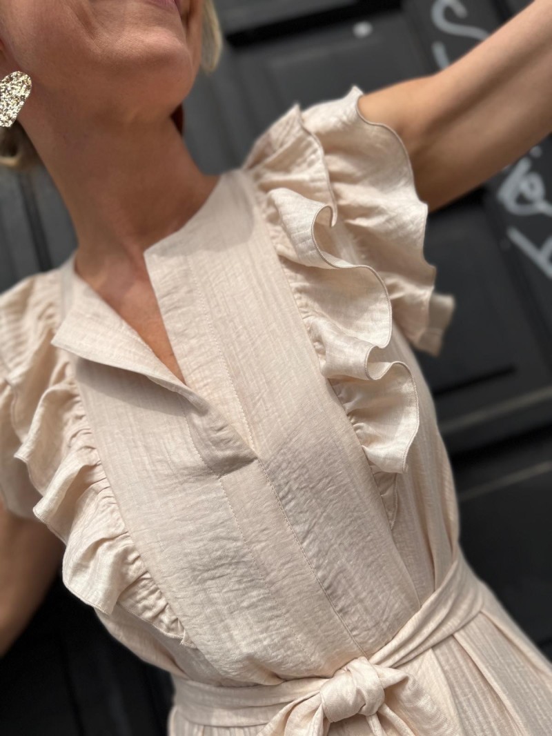 Miniatura produktu Sukienka Maxi z falbanami w jasnoróżowym kolorze Sevilla Powder Pink