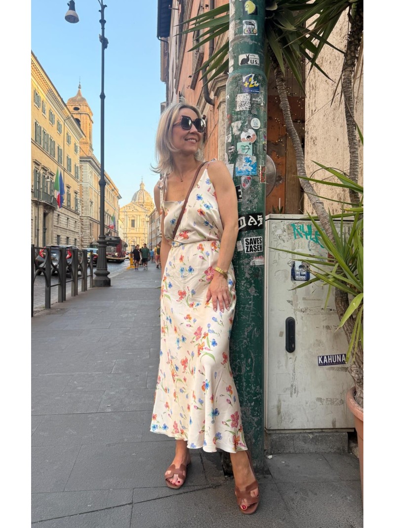 Miniatura produktu Jasna Bluzka Top w kwiaty z wiązaniem na ramionach Chiara Flowers