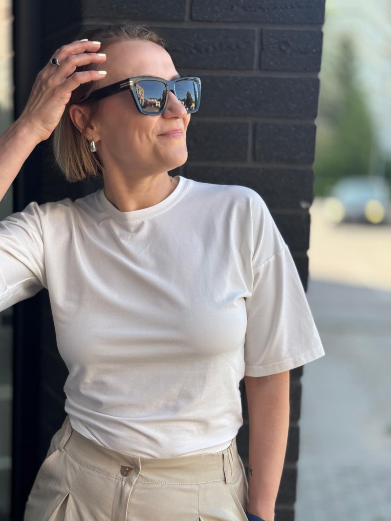 Miniatura produktu Wiskozowy T-shirt w kolorze śmietankowym Sailor Ecru