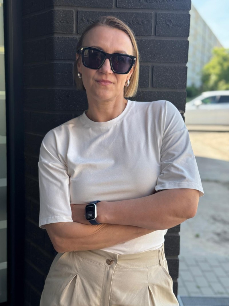 Miniatura produktu Wiskozowy T-shirt w kolorze śmietankowym Sailor Ecru