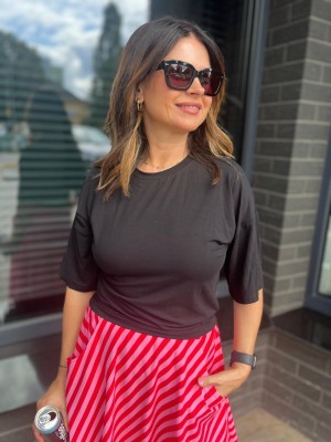 Czarny T-shirt w marynarskim stylu Sailor Black