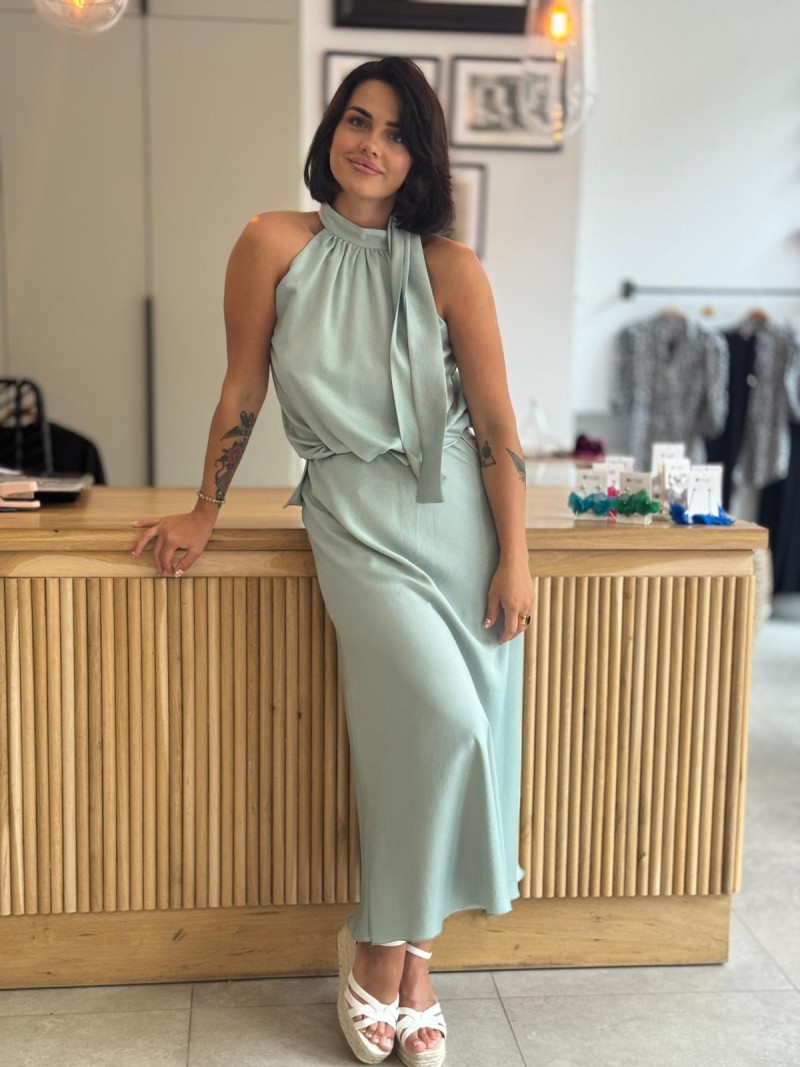 Miniatura produktu Pistacjowa Spódnica midi na gumce Soley Pistachio