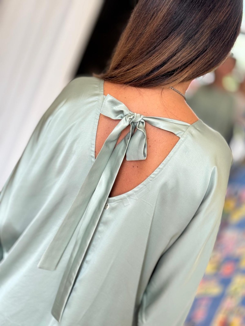 Miniatura produktu Wiskozowa Bluzka o kroju kimono z wiązaniem Xani Mint