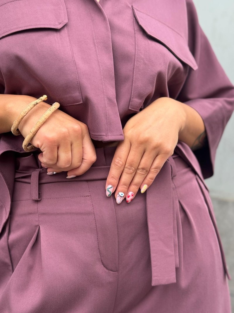 Miniatura produktu Śliwkowe Spodnie z szerokimi nogawkami Paris Ultra Violet