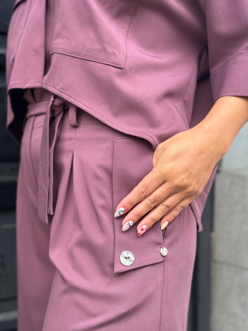 Miniatura produktu Śliwkowe Spodnie z szerokimi nogawkami Paris Ultra Violet