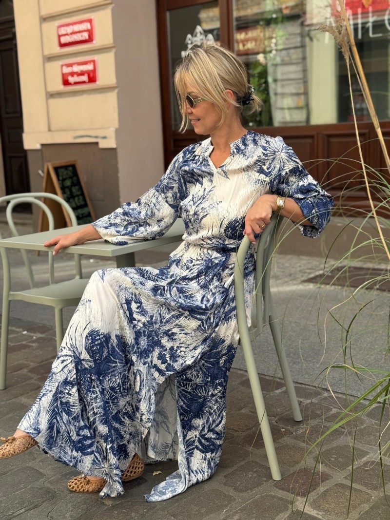 Miniatura produktu Sukienka Wiskozowa maxi w biało-niebieski wzór Vanessa Voyage