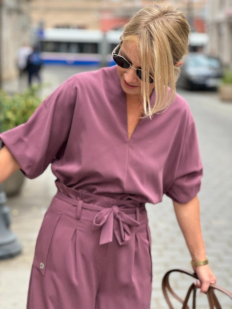 Miniatura produktu Fioletowa Wiskozowa Bluzka o kroju kimono asymetryczna Danielle Ultra Violet