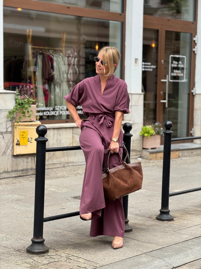 Miniatura produktu Fioletowa Wiskozowa Bluzka o kroju kimono asymetryczna Danielle Ultra Violet