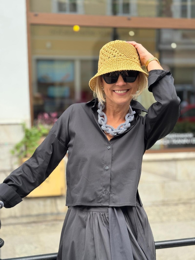 Miniatura produktu Bawełniana Koszula z kołnierzykiem i mankietami w kolorze czarnym Marcello Black