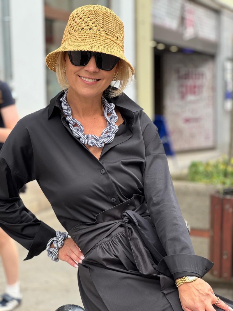 Miniatura produktu Bawełniana Koszula z kołnierzykiem i mankietami w kolorze czarnym Marcello Black