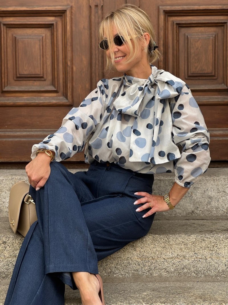 Miniatura produktu Spodnie Culoty z jeansowego lyocellu i z szeroką nogawką Karol Jeans&Lyocell