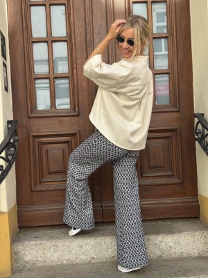 Waniliowe Wdzianko ze stójką Asymetryczne Harper Vanilla