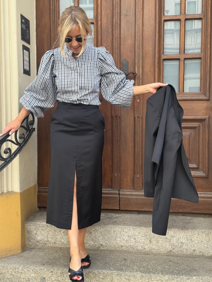 Miniatura produktu Ołówkowa Spódnica Christy Wool&Black