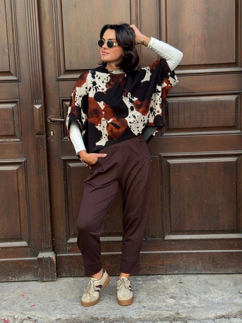 Miniatura produktu Wzorzysta Wiskozowa Bluza oversize w artystyczny deseń Butterfly Idaho