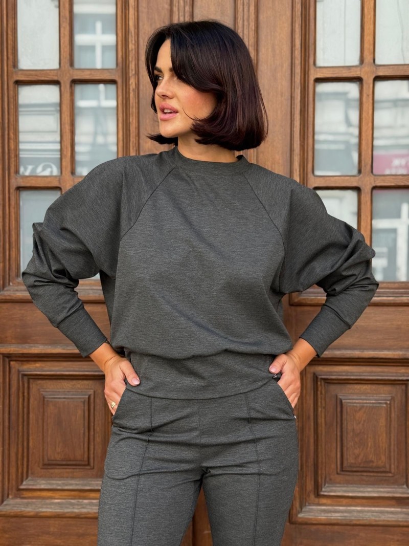 Miniatura produktu Szara Bluza z raglanowym rękawem Georgia Grey