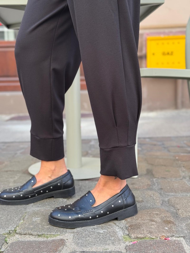 Miniatura produktu Czarne Spodnie z wysokim stanem i zwężającą nogawką George Black