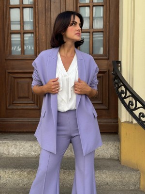 Oversize Żakiet w jasnofioletowym kolorze Cassie Lavender