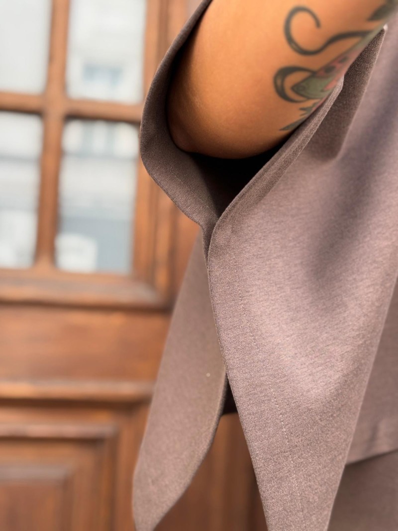 Miniatura produktu Brązowe Wdzianko ze stójką Aurum Brown