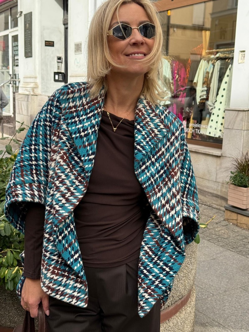 Miniatura produktu Bawełniane Wdzianko Oversize w turkusowy wzór Novi Baltic