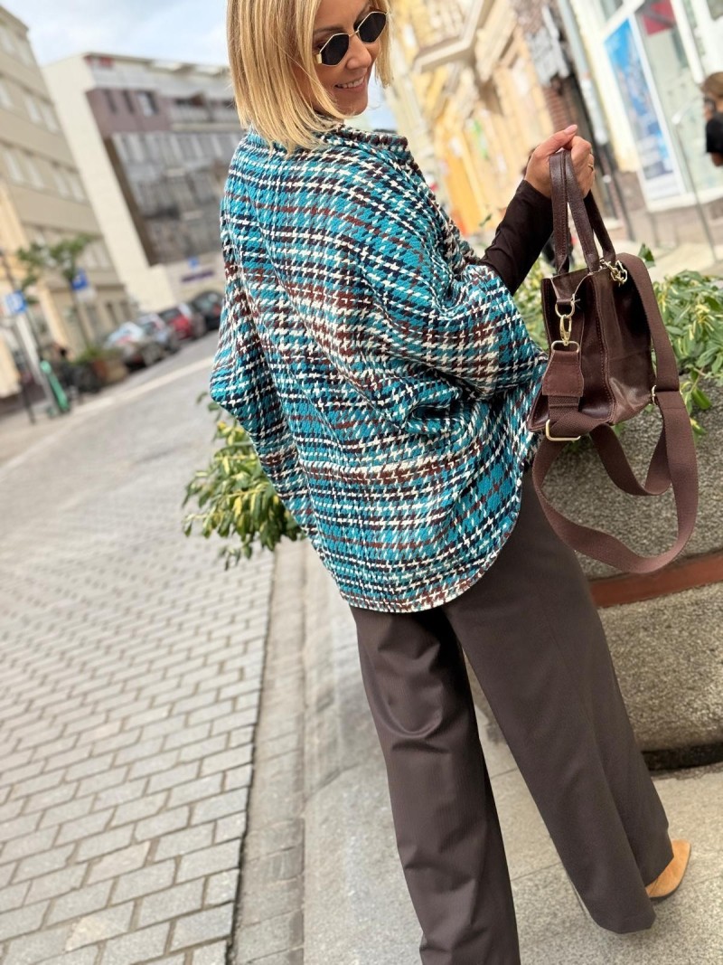 Miniatura produktu Bawełniane Wdzianko Oversize w turkusowy wzór Novi Baltic