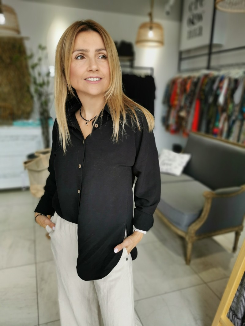 Miniatura produktu Koszula Klasyczna Black Len