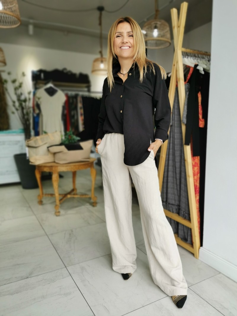 Miniatura produktu Koszula Klasyczna Black Len