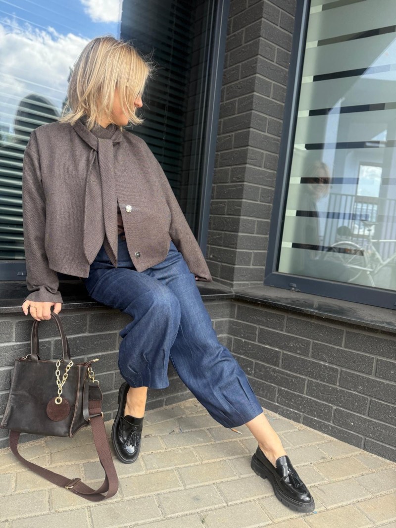 Miniatura produktu Jeansowe Spodnie z lyocellu z wysokim stanem w stylu jeansowym Cargo Jeans&Lyocell