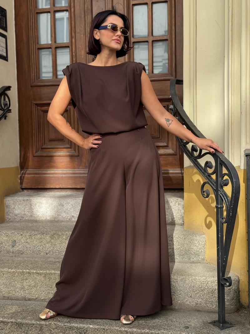 Miniatura produktu Dwustronna Brązowa Bluzka bez rękawów Blues Chocolate