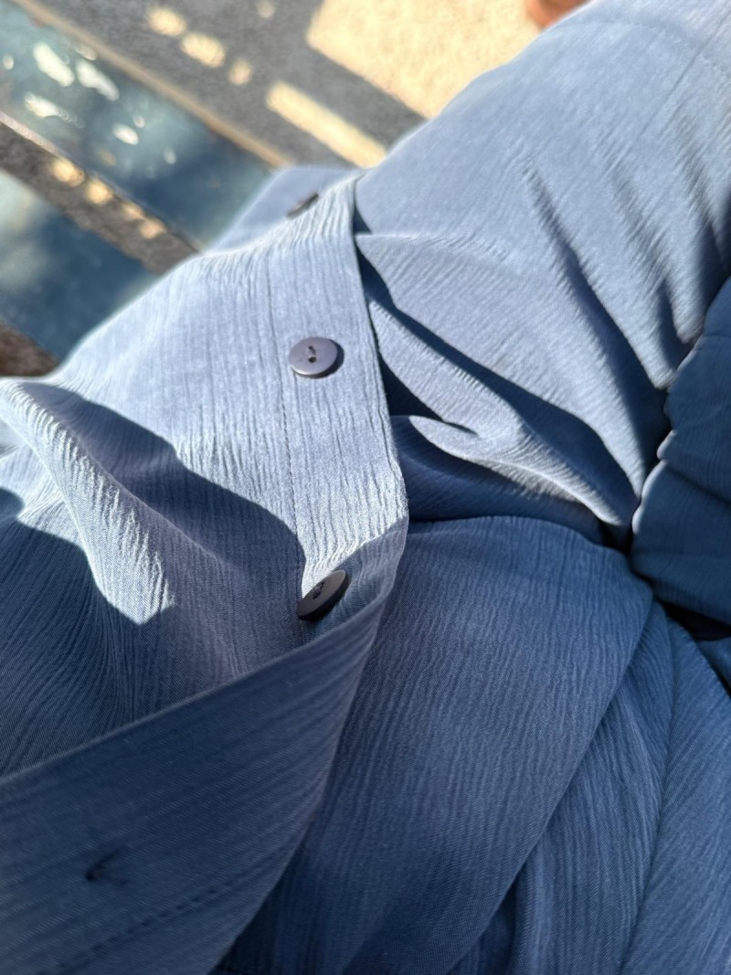 Miniatura produktu Granatowa koszula Damska z modalu z kołnierzykiem zapinana na guziki Victor Navy