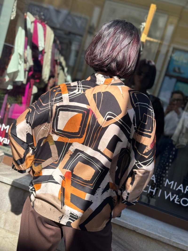 Miniatura produktu Wiskozowa Koszula oversize w jesiennej kolorystyce Ella Roma