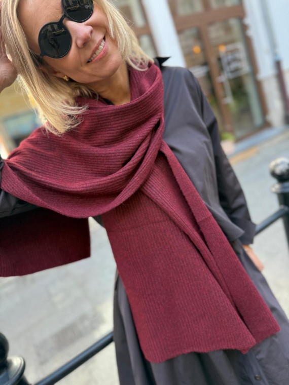 Szal Wool&Bordo