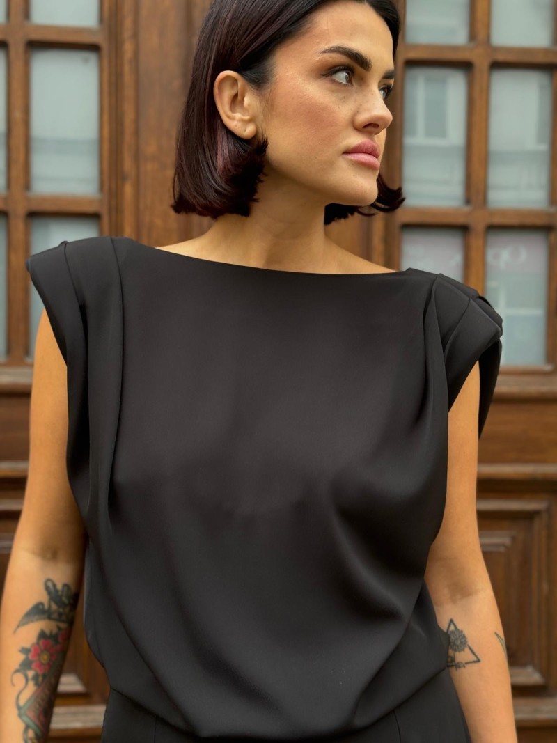 Miniatura produktu Dwustronna czarna Bluzka bez rękawów Blues Black