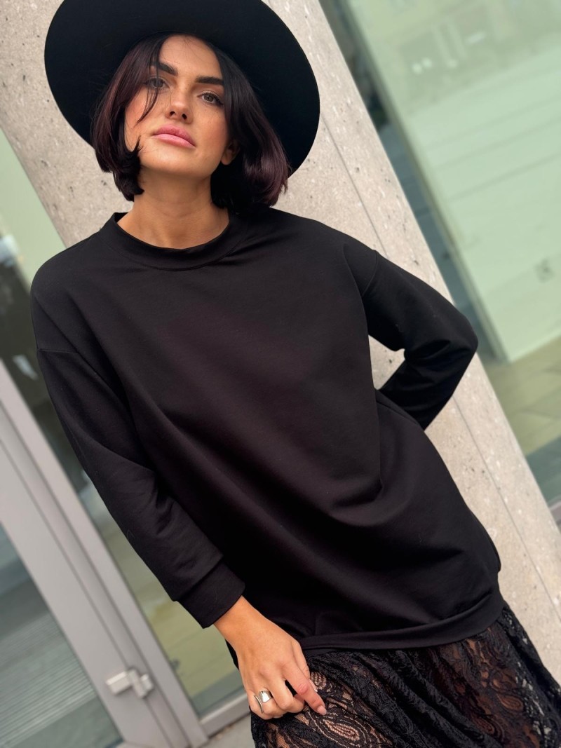 Miniatura produktu Czarna Sukienka maxi z koronkową spódnicą i bawełnianą górą Carmen Black