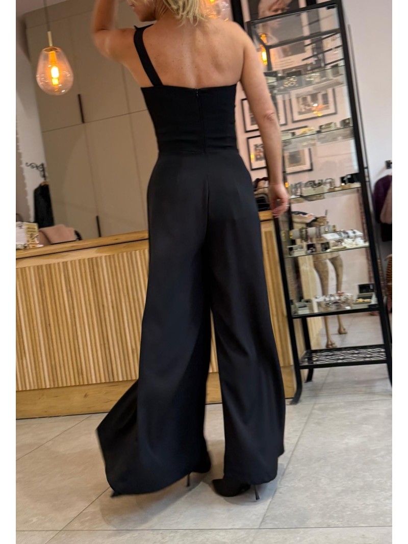 Miniatura produktu Czarny Gorsetowy Kombinezon z asymetrycznym dekoltem Rodrigo Black