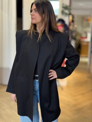 Wełniany Żakiet z domieszką kaszmiru w kolorze czarnym Mistero Black&Cashmere