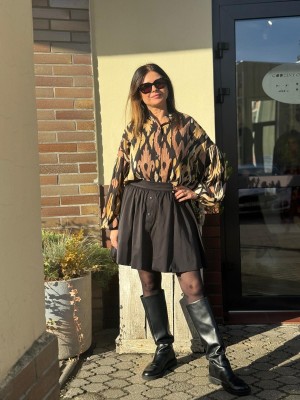 Czarna Spódniczka Bawełniana mini Mili Black