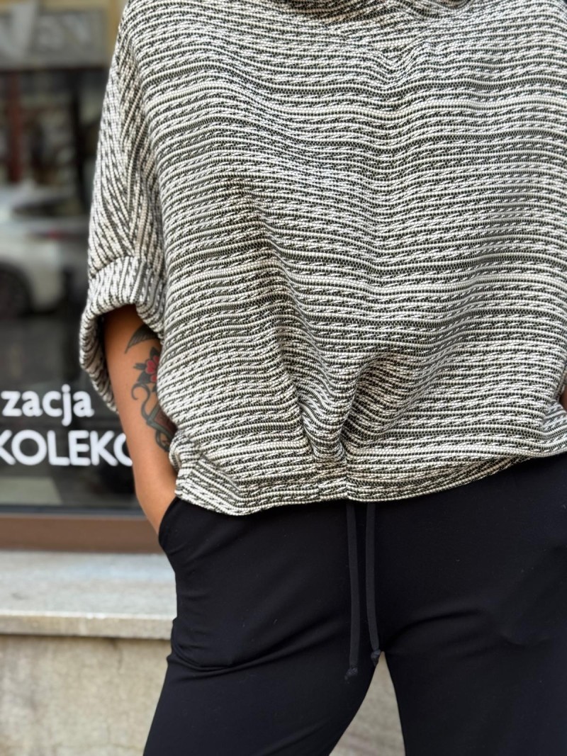 Miniatura produktu Bluza z kapturem z domieszką wełny jagnięcej i rękawami 3/4 Flow Wool&Stone