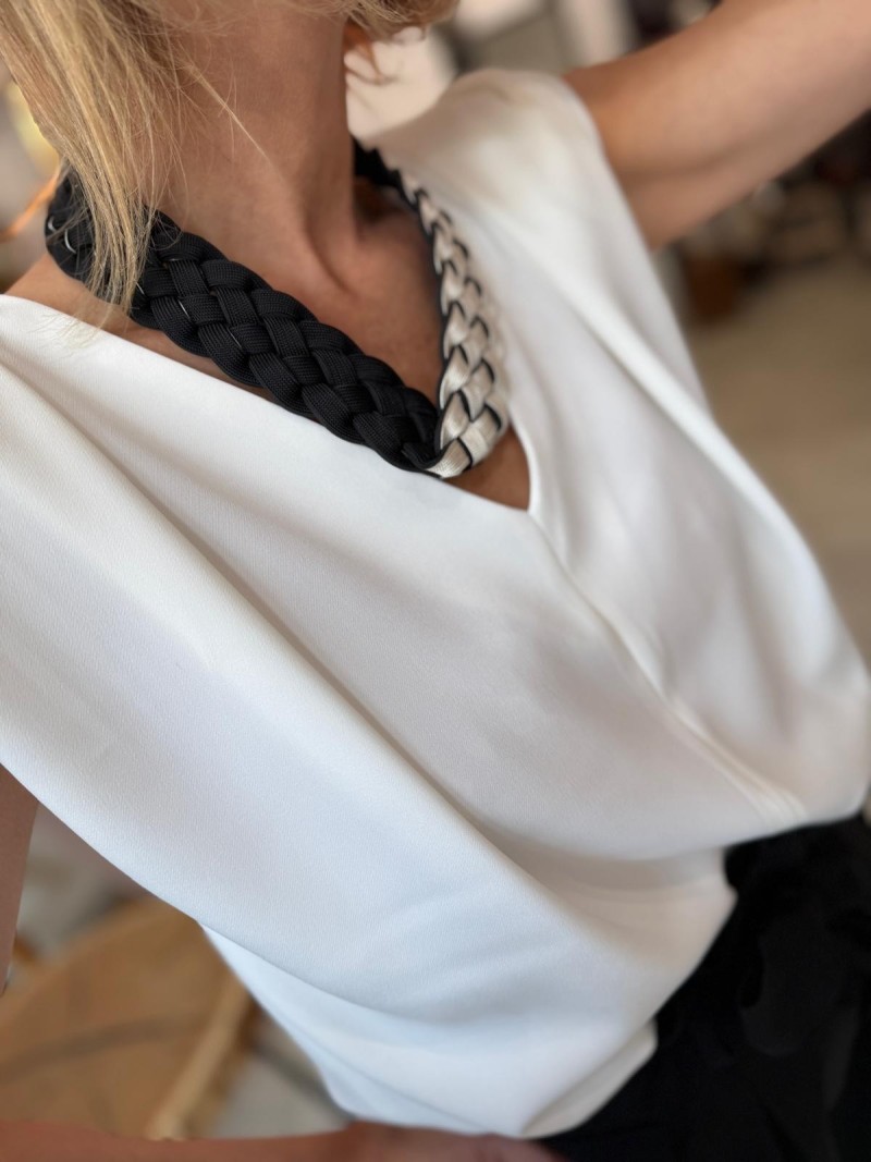 Miniatura produktu Dwustronna Biała Bluzka bez rękawów Blues White