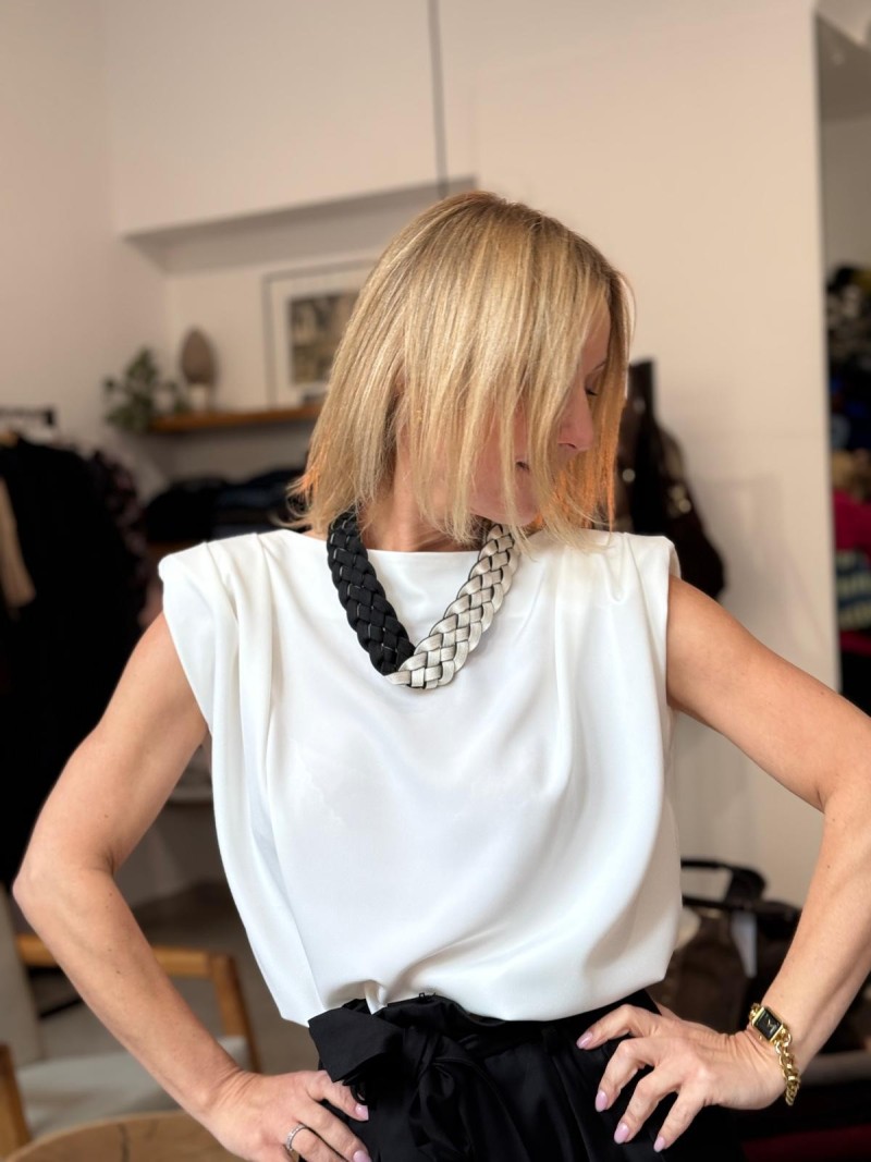 Miniatura produktu Dwustronna Biała Bluzka bez rękawów Blues White