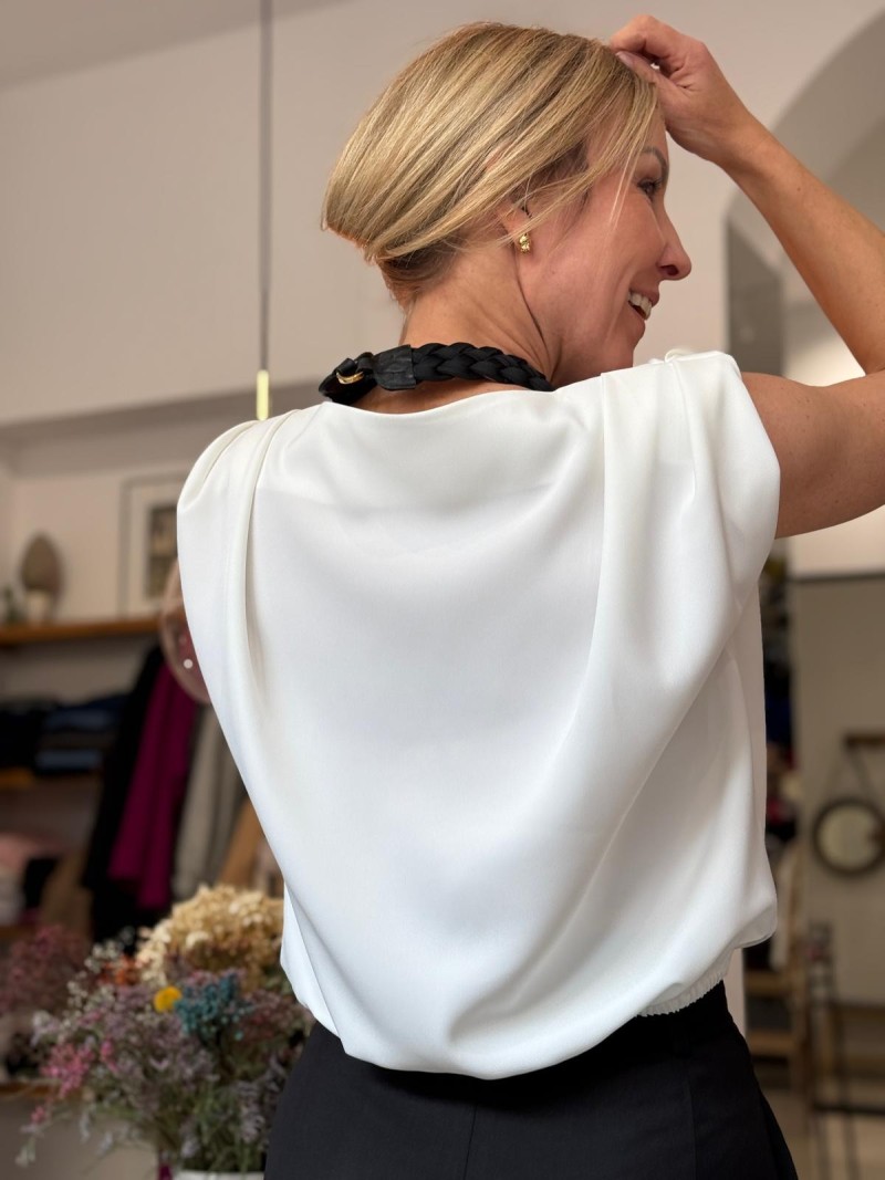 Miniatura produktu Dwustronna Biała Bluzka bez rękawów Blues White